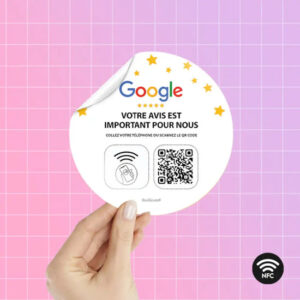 Autocollant NFC Avis Google